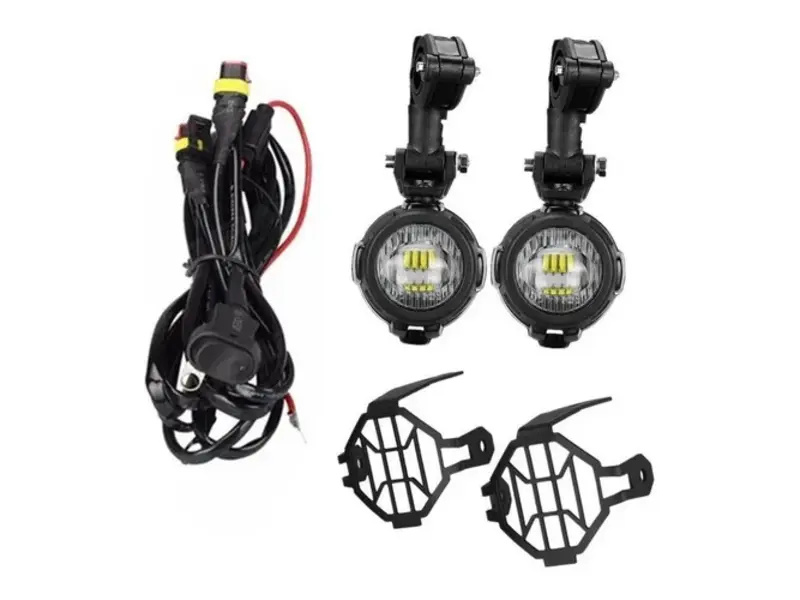 Kit Com Farol Led Auxiliar Milha